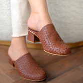 Tana Womens Handwoven Leather Heels